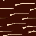 Seamless vector pattern with Antique Rifles