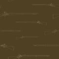 Seamless vector pattern with Antique Rifles