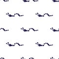 Seamless vector pattern, background with cute caterpillars on the white backdrop.