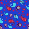 Seamless vector pattern based on traditional Oriental elements of Paisley Royalty Free Stock Photo