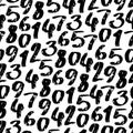 Seamless vector pattern of black digits Royalty Free Stock Photo