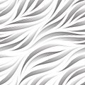 Seamless vector pattern of black graceful lines drawn with a pen. Flowing texture from smooth lines.