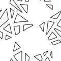 Seamless vector pattern. Black and white geometrical hand drawn background with rectangles, squares, triangles. Print for wallpape Royalty Free Stock Photo