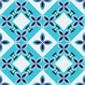 Seamless vector pattern of blue and white petal shapes great for textile scrapbook wrapping