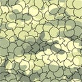 Seamless vector pattern of bubbles in military colors. Communication, dialogues, social networks, in wartime