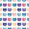 Seamless vector pattern. Cats