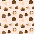 Seamless vector pattern with chocolate