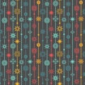 Seamless vector pattern: Christmas garland on a gray background