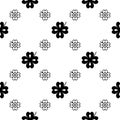 Seamless vector pattern with clover leaves. The holidays backdrop for St. Patrick's Day. Black elements on the white Royalty Free Stock Photo