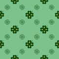 Seamless vector pattern with clover leaves. The holidays backdrop for St. Patrick's Day. Colorful elements on the Royalty Free Stock Photo