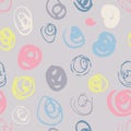 Pastel coloredspirals seamless pattern Royalty Free Stock Photo