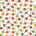 Seamless vector pattern with colorful hard candies