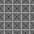 Seamless vector pattern - concentric square variation in black and white