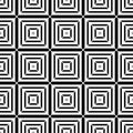 Seamless vector pattern - concentric square variation in white and black