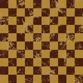 Seamless vector pattern. Creative geometric checkered brown background with squares. Royalty Free Stock Photo