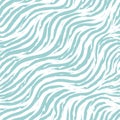 Seamless vector pattern of curving stripes with torn edges. blue strokes of paint on a white background. Print for