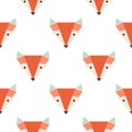 Fox pattern on white background