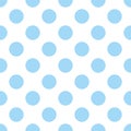 Seamless vector pattern with cute tile blue polka dots on white background Royalty Free Stock Photo