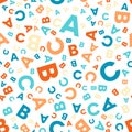 Seamless vector pattern - different letters ABC