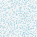 Seamless vector pattern - different numbers