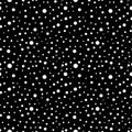 Seamless vector pattern with dots. Simple black, white graphic design. Dotted drawn background with little decorative elements. Pr