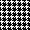 Seamless vector pattern - Elegant, timeless houndstooth pattern in black and white Royalty Free Stock Photo