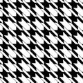 Seamless vector pattern - Elegant, timeless houndstooth pattern in black and white Royalty Free Stock Photo