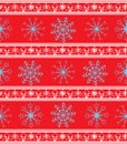 Ethnic snowflakes pattern on red background Royalty Free Stock Photo