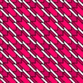 Seamless vector pattern - Fancy houndstooth variation in the colors pink, white and purple Royalty Free Stock Photo