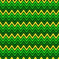 Seamless vector pattern: fashionable, colorful zigzag with a gradient from green to yellow