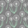 Seamless vector pattern with flowers. Background with dandelions. Graphic illustration.