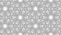 Seamless vector pattern with flowers in grey, black and white tones Royalty Free Stock Photo