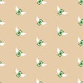 Seamless vector pattern of flying paper money