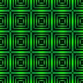 Seamless vector pattern - futuristic square variation in metallic green