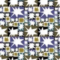 Vector pattern from geometrical mosaic pattern with stars