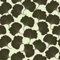 Seamless vector pattern hand draw abstract flowers on light background. Template for wallpaper, textile, backdrops.