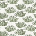 Seamless vector pattern. Hand drawn leaf bush foliage. Modern all over print nature grass swatch. Royalty Free Stock Photo