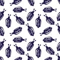 Seamless vector pattern. Hand sketch drawing. Imitation of ink pencilling.