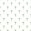 Seamless vector pattern with insects, symmetrical background with dragonflies, over white backdrop