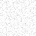 Seamless vector pattern of intersecting circles of different sizes. Minimalist background Royalty Free Stock Photo