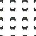 Seamless vector pattern. Joystick isolated on a white background. Vector graphics.