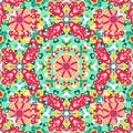 Seamless vector pattern from kaleidoscope colors. Vector print Royalty Free Stock Photo