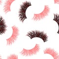 Seamless Vector Pattern with Lashes and glitter effect