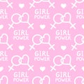 Seamless vector pattern with lesbian and feminist symbols. Royalty Free Stock Photo