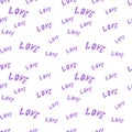 Seamless vector pattern with LGBTQ on isolated hand drawn background.Pride,homosexual,rainbow