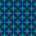 Seamless vector pattern - futuristic square variation in metallic turquoise