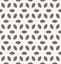 Seamless vector pattern. Linocut flower diamond shapes. Repeating geometrical tile background. Monochrome surface design textile