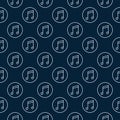 Seamless Vector Pattern made with Round Musical Note icon