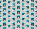Seamless vector pattern made up of armchairs Royalty Free Stock Photo
