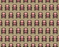 Seamless vector pattern made up of armchairs Royalty Free Stock Photo